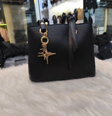کیف دستی ودوشی جنس چرم خارجی دارای سه محفظه جدا از هم